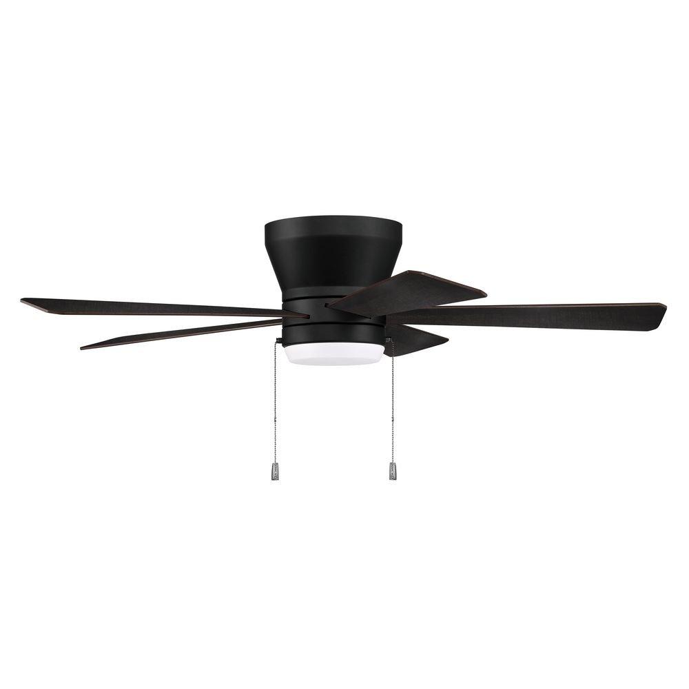 Craftmade Flat Black 52 in. 5-Blade Indoor Ceiling Fan 