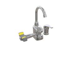 Deck Mount Swing-Activated Faucet/Eyewash Unit, Mixed Faucet, Left Hand, 2.2 gpm