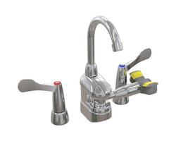 Deck Mount Swing-Activated Faucet/Eyewash Unit, Wristblade Faucet, Right Hand, 2.2 gpm