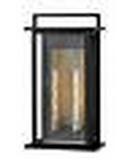 8W 2-Light 28 in. Outdoor Wall Sconce in Black