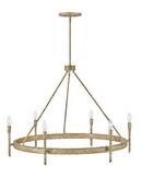 26 x 36-3/10 in. 60W 1-Tier 6-Light LED Transitional Chandelier in Champagne Gold