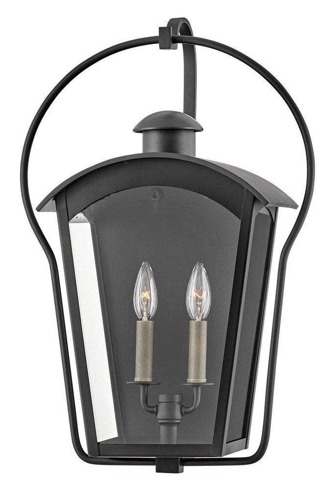 Hinkley Black 60W 2-Light 22 in. Outdoor Wall Sconce 
