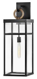 5W 1-Light 29 in. Black Outdoor Wall Sconce