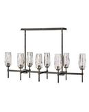 Hinkley Black Oxide 14 x 46 in. 60W 1-Tier 8-Light LED Modern and Transitional Chandelier 