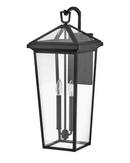 60W 2-Light 26 in. Outdoor Wall Sconce in Museum Black