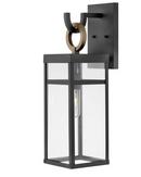 5W 1-Light 22 in. Outdoor Wall Sconce in Black