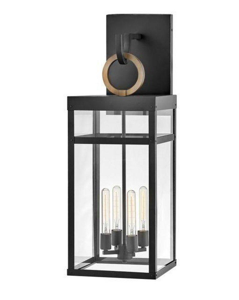 Hinkley Black 5W 4-Light 35-3/10 in. Outdoor Wall Sconce 