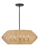 60W 5-Light Candelabra E-12 LED Pendant Light in Black