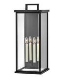 Hinkley Black 60W 4-Light 27 in. Outdoor Wall Sconce 