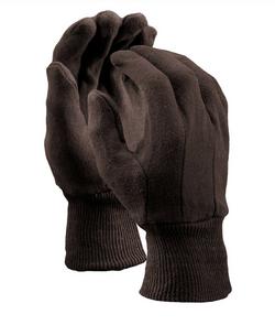 Brown Jersey Knit Gloves