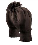 Brown Jersey Knit Gloves 