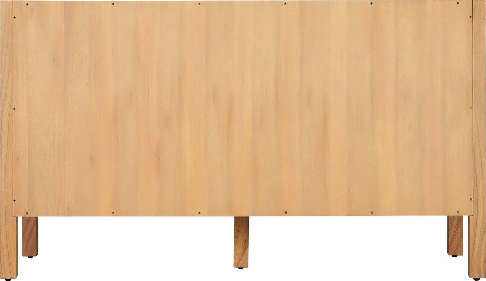 60 MINDI DBL VANITY WITH RECT UNDERMOUNT SINKS NATURAL MINDI FEATHERED WHITE WIDESPREAD 