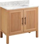 36 MINDI VANITY WITH RECTANGULAR UNDERMOUNT SINK NATURAL MINDI CARRARA MARBLE WIDESPREAD