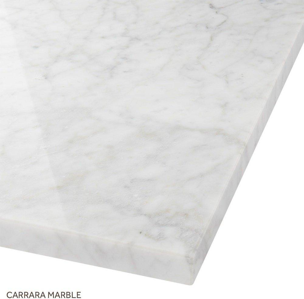 36 MINDI VANITY WITH RECT UNDERMOUNT SINK NATURAL MINDIFEATHERED WHITE QUARTZ WIDESPREAD 