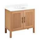 36 MINDI VANITY WITH RECT UNDERMOUNT SINK NATURAL MINDIFEATHERED WHITE QUARTZ WIDESPREAD 