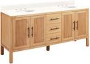 72 MINDI DOUBLE VANITY WITH UNDERMOUNT SINKS NATURAL MINDI ARCTIC WHITE QUARTZ WIDESPREAD 