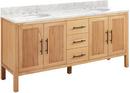 72 MINDI DOUBLE VANITY WITH UNDERMOUNT SINKS NATURAL MINDI CARRARA MARBLE WIDESPREAD 