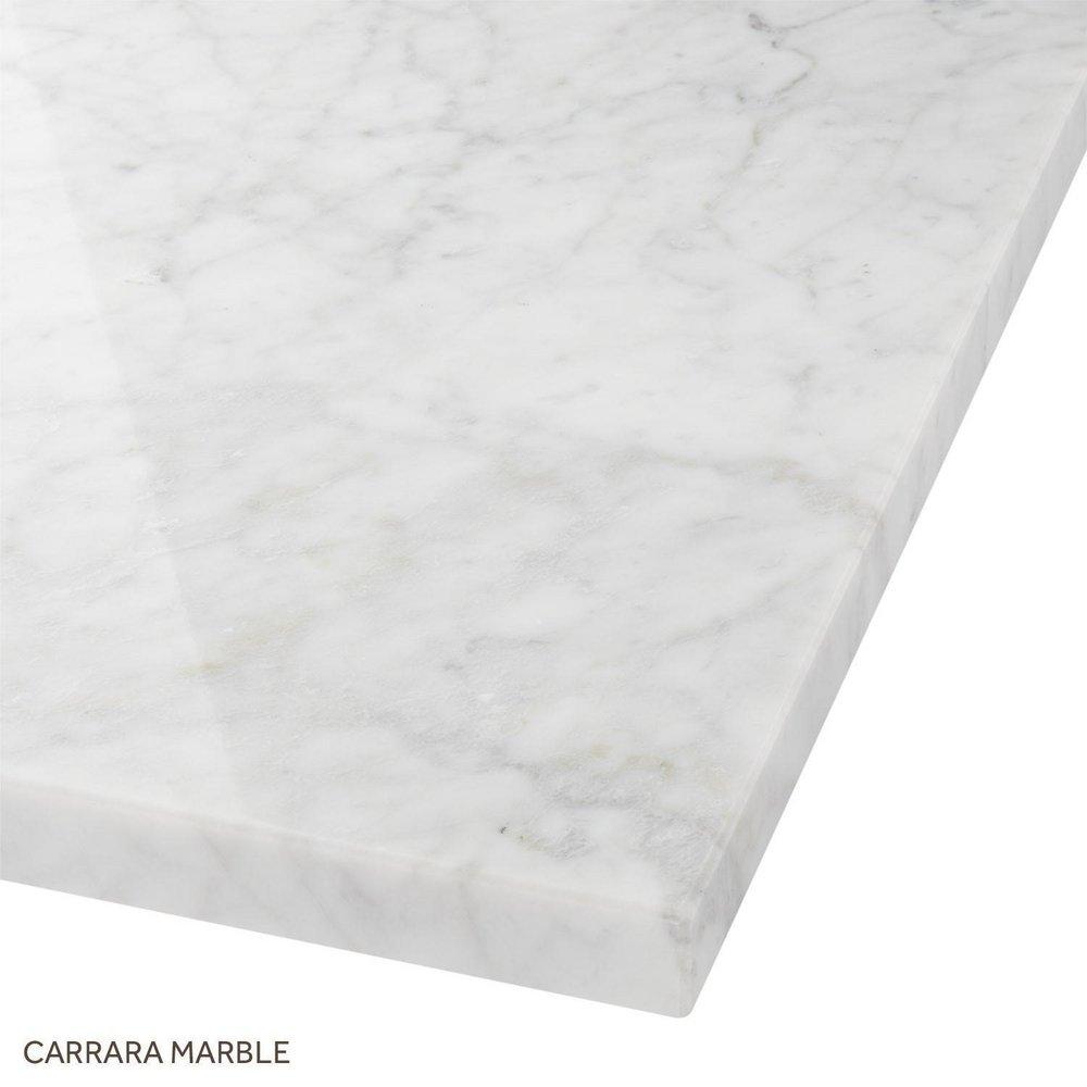 48 MINDI VANITY WITH RECTANGULAR UNDERMOUNT SINK NATURAL MINDI CARRARA MARBLE WIDESPREAD 