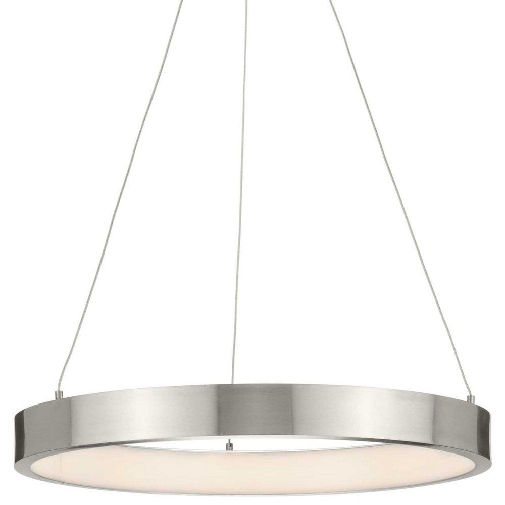 LED DOME LED 16 INCH BRUSHED NICKEL FLUSH MOUNT CEILING LIGHT, PROGRESS LED 