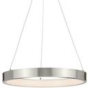 27W 1-Light Integrated LED Pendant Light in Brushed Nickel