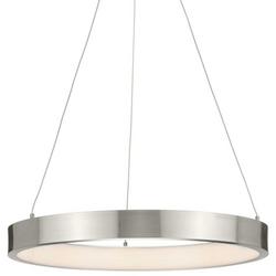 27W 1-Light Integrated LED Pendant Light in Brushed Nickel