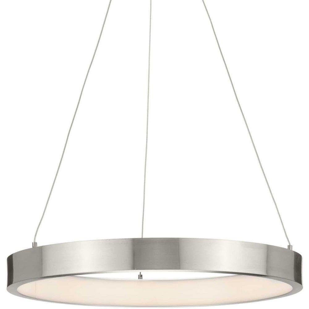 Progress Lighting Brushed Nickel 27W 1-Light Integrated LED Pendant Light 