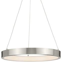 27W 1-Light Integrated LED Pendant Light in Brushed Nickel