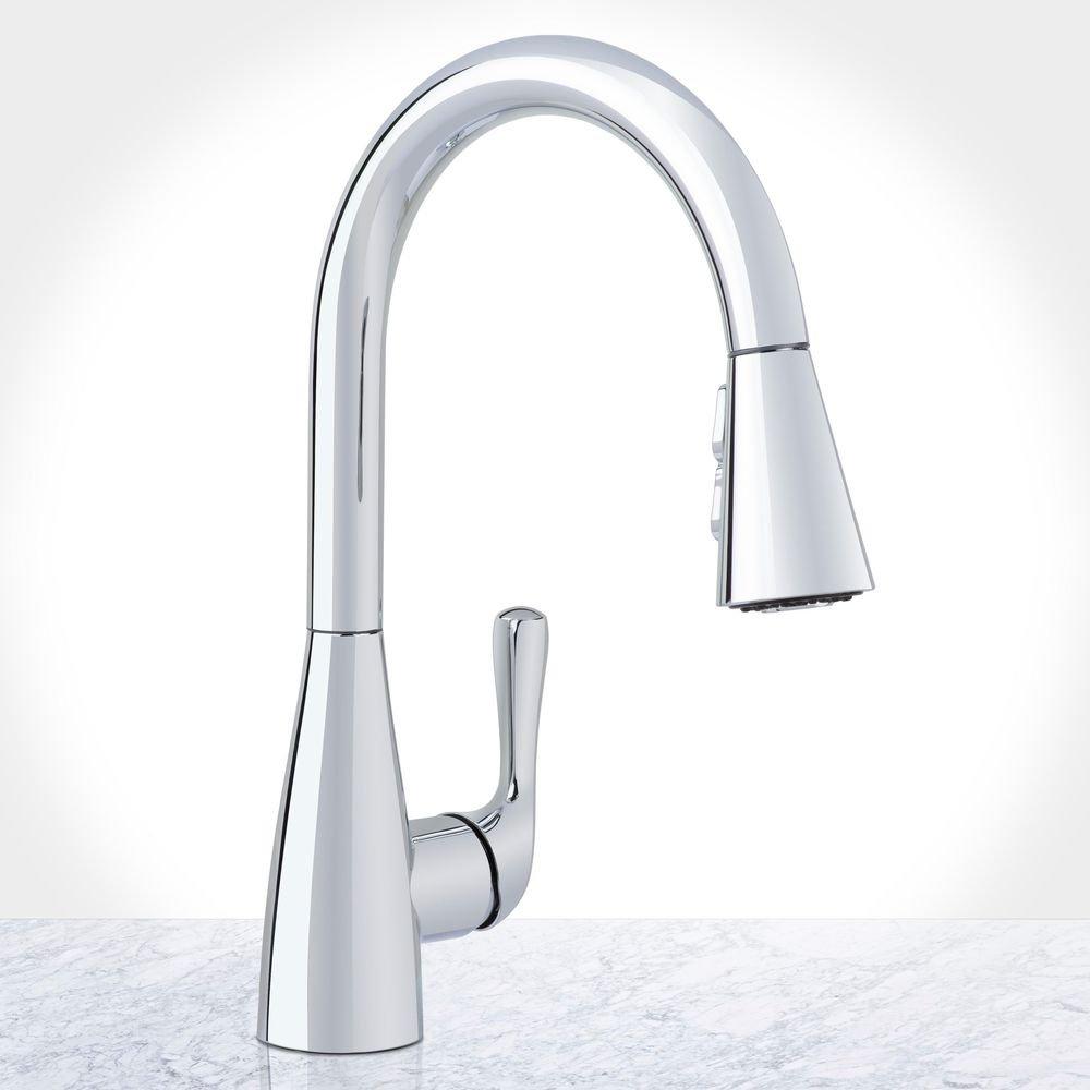 Miseno Polished Chrome Pull Out Kitchen Faucet 