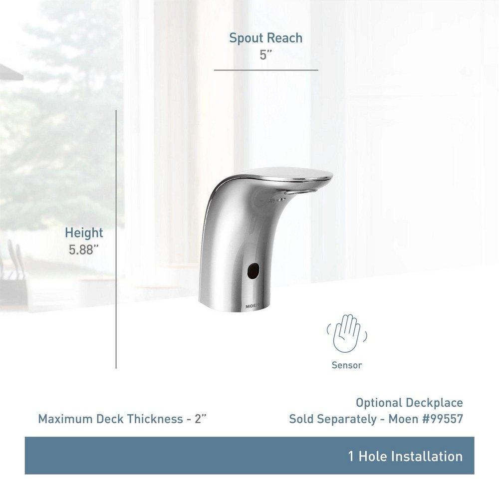 M-POWER COMMERCIAL SINGLEMOUNT HANDS FREE SENSOR-OPERATED BATHROOM FAUCET IN BRUSHED NICKEL 