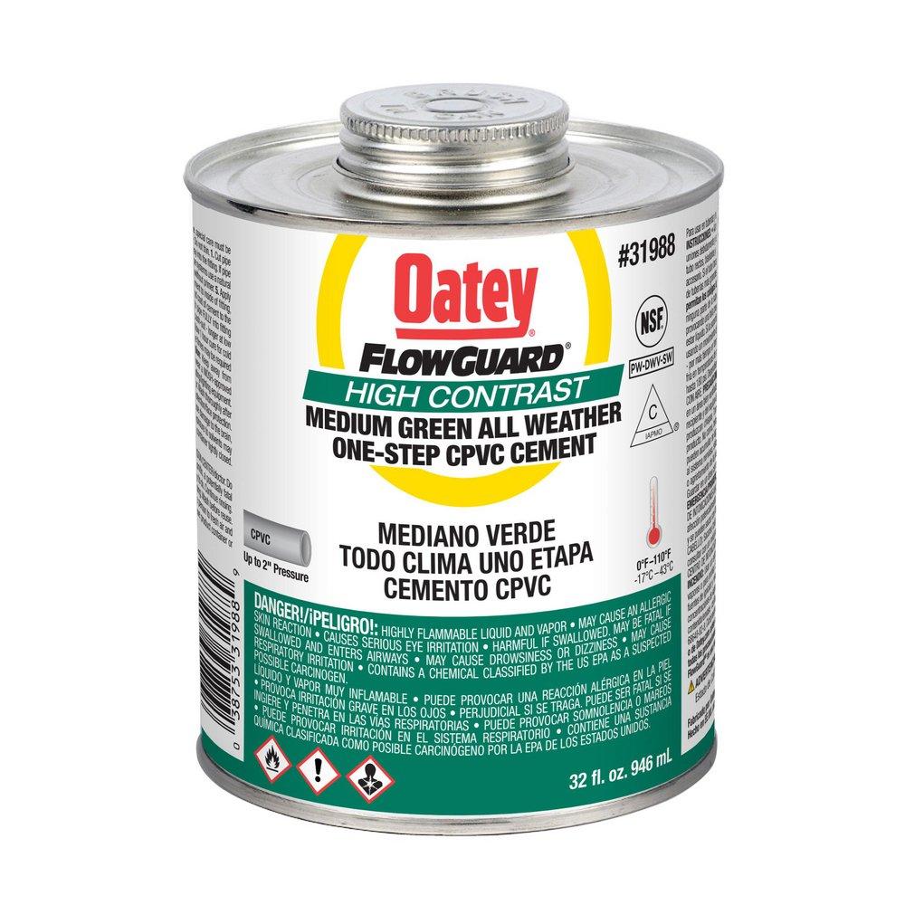 Oatey&reg; Fast Set Plastic Green Pipe Cement 