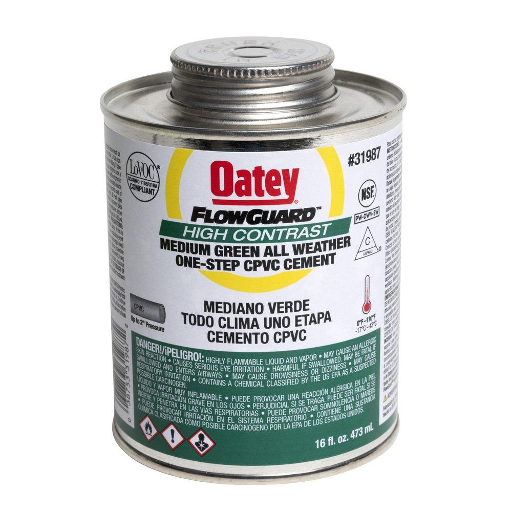 Oatey&reg; Fast Set Plastic Green Pipe Cement 