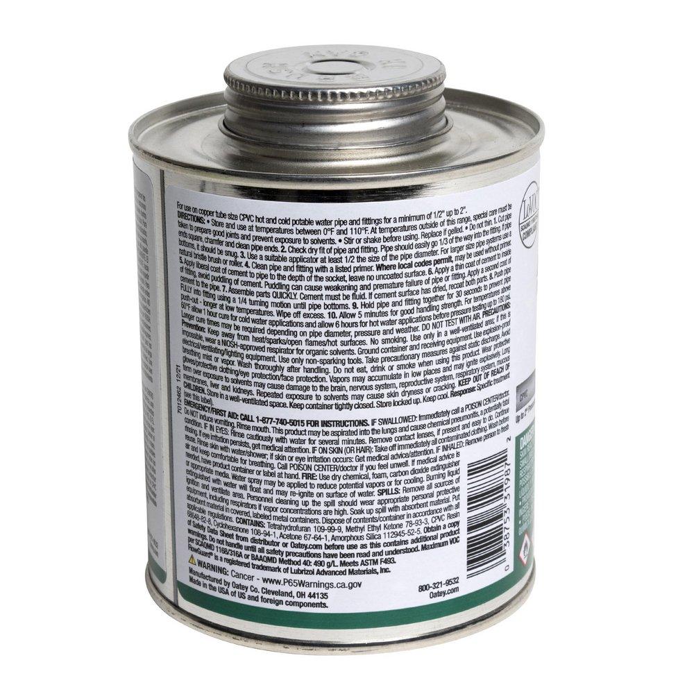 Oatey&reg; Fast Set Plastic Green Pipe Cement 