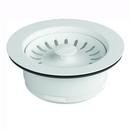 4-1/2 in. Plastic Flange Kit and Strainer in Polar White