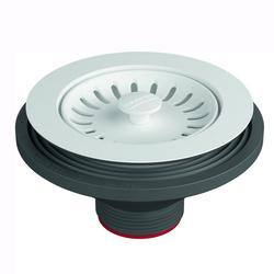 3-1/2 in. Plastic Basket Strainer in Polar White