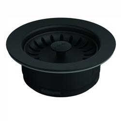 Flange with Strainer in Matte Black