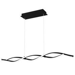 27W 1-Light Integrated LED Pendant Light in Matte Black