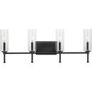 Progress Lighting Matte Black 60W 4-Light Candelabra E-12 Vanity Fixture 
