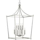 PARKHURST COLLECTION EIGHT-LIGHT NEW TRADITIONAL BRUSHED NICKEL CHANDELIER FOYER LIGHT 