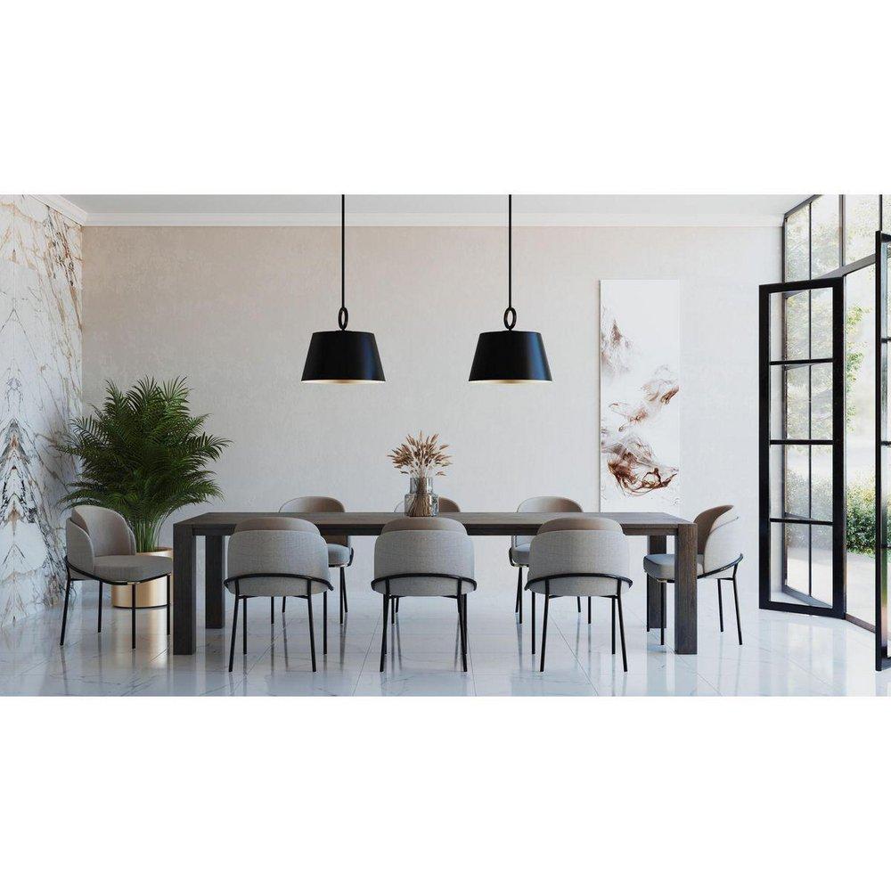 Progress Lighting Matte Black 100W 1-Light Medium E-26 Incandescent Pendant Light 