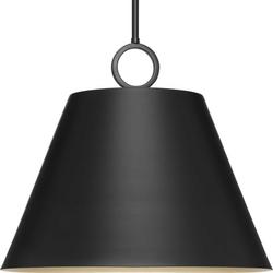 60W 3-Light Medium E-26 Incandescent Pendant Light in Matte Black