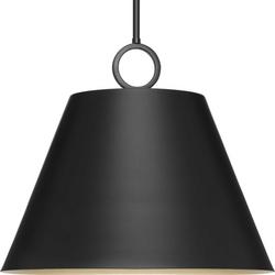 60W 3-Light Medium E-26 Incandescent Pendant Light in Matte Black
