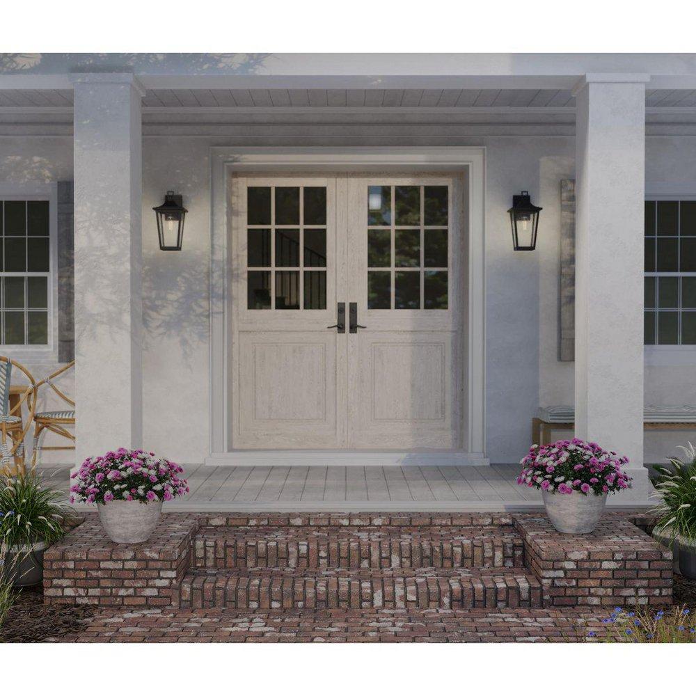 Progress Lighting Textured Black 100W 1-Light 15 in. Outdoor Wall Sconce 