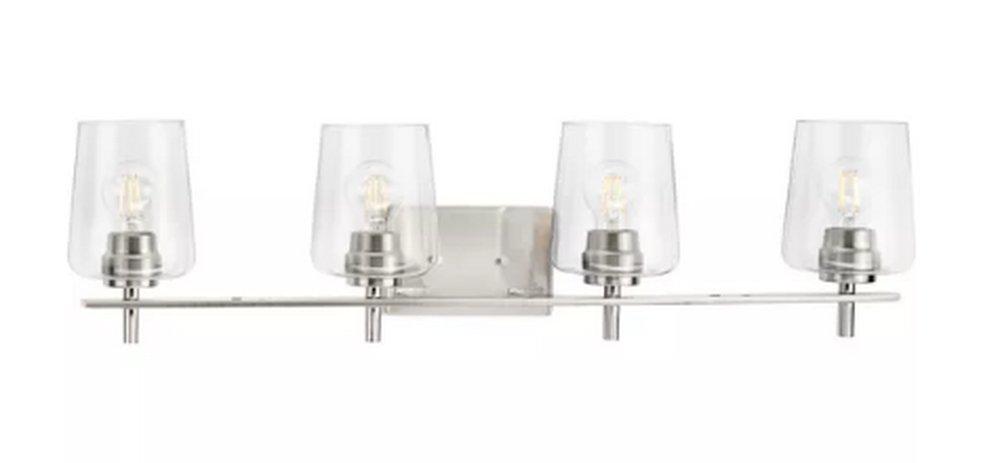 Progress Lighting Brushed Nickel 240W 4-Light Medium E-26 Vanity Fixture 