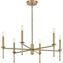 Progress Lighting Vintage Brass 10-37/100 x 30 in. 360W 6-Light Incandescent Chandelier 