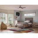 AIRPRO 52 IN. MATTE BLACK 5-BLADE AC MOTOR TRANSITIONAL CEILING FAN WITH LIGHT 