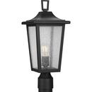 8 x 18-1/2 in. 100W 1-Light Outdoor Lamp Post Light in Textured Black