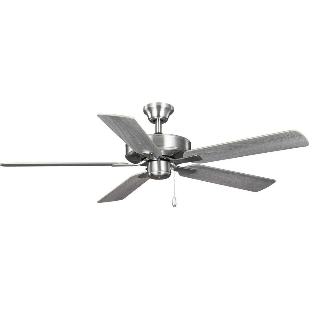 AIRPRO 52 IN. BRUSHED NICKEL 5-BLADE AC MOTOR TRANSITIONAL CEILING FAN 