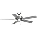 52 in. 5-Blade Indoor AC Motor Transitional Ceiling Fan in Brushed Nickel