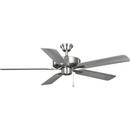 Progress Lighting Brushed Nickel 52 in. 5-Blade Indoor Ceiling Fan 