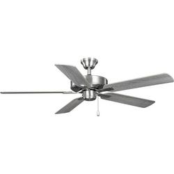 52 in. 5-Blade Indoor AC Motor Transitional Ceiling Fan in Brushed Nickel